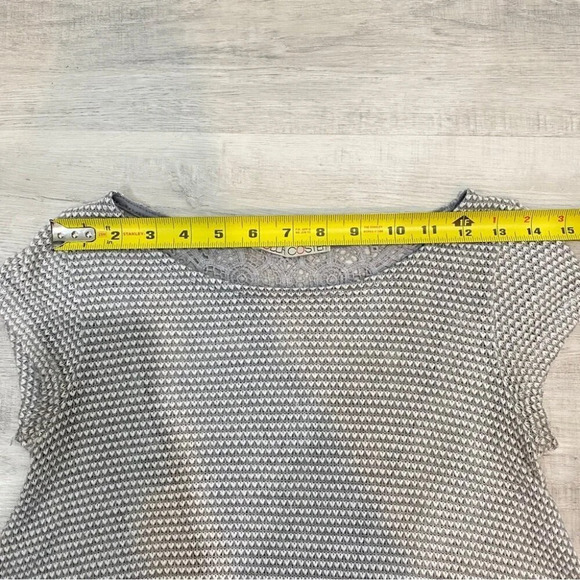 Rolla Coaster Y2K Light Grey Lace Knit Crop Top Size S - Picture 5 of 15